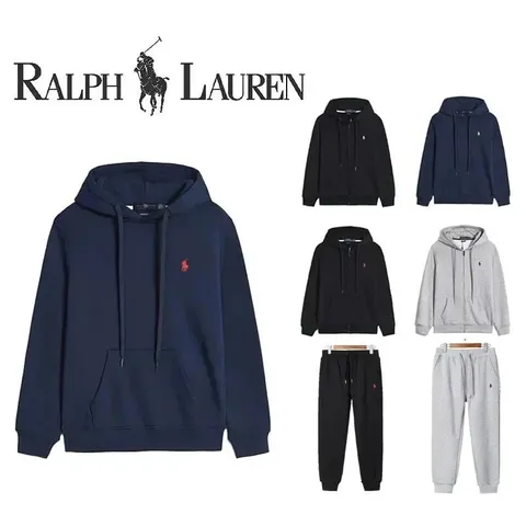 Ralph Lauren Pony Logo Full-Zip Hoodie and Sweatpants Set
