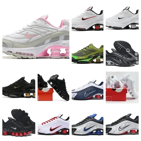 Nike Shox Wiosna-Column Siateczka Running Sneakersy