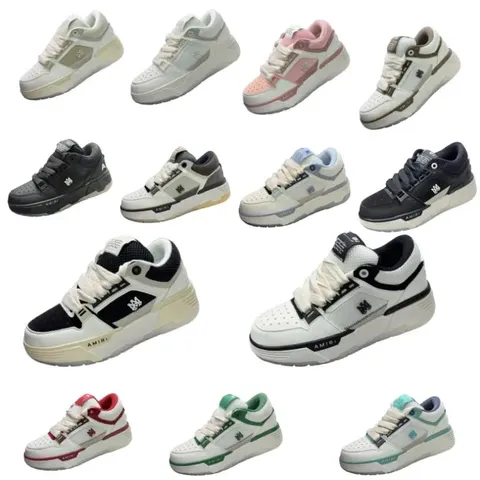 AMIRI Color-Blocked Paneled Leather Sneakers