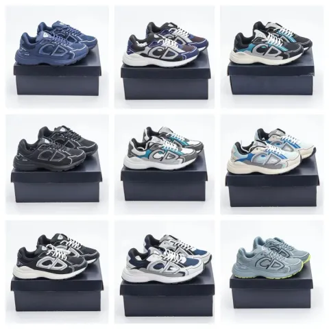 Dior B30 Mesh Panel Chunky Running Sneakers